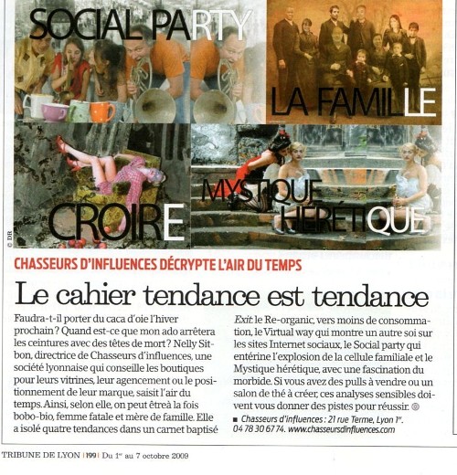 la tribune de lyon octobre 2009